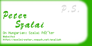 peter szalai business card